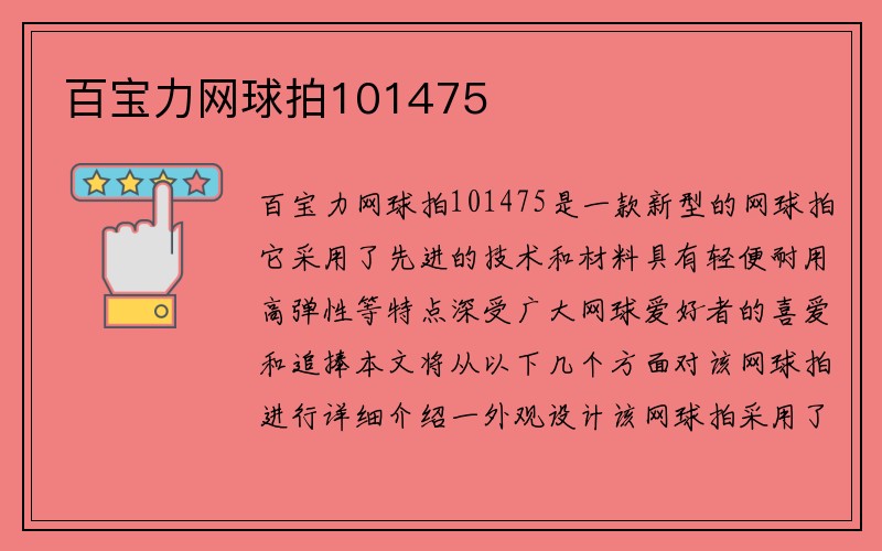 百宝力网球拍101475